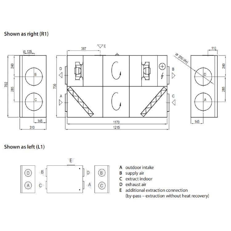 FTX Komfovent Domekt R 400 F C6M - 300M²