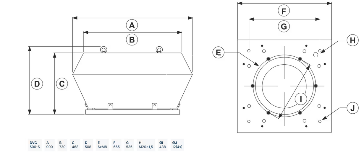 Takfläkt DVS 500E6 Sileo Systemair