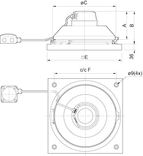 Takfläkt TFSK 200 EC Sileo Svart
