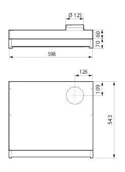 Spiskåpa Systemair Monolit 16 - AC Vit
