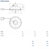 Takfläkt TFSR 160 EC Röd