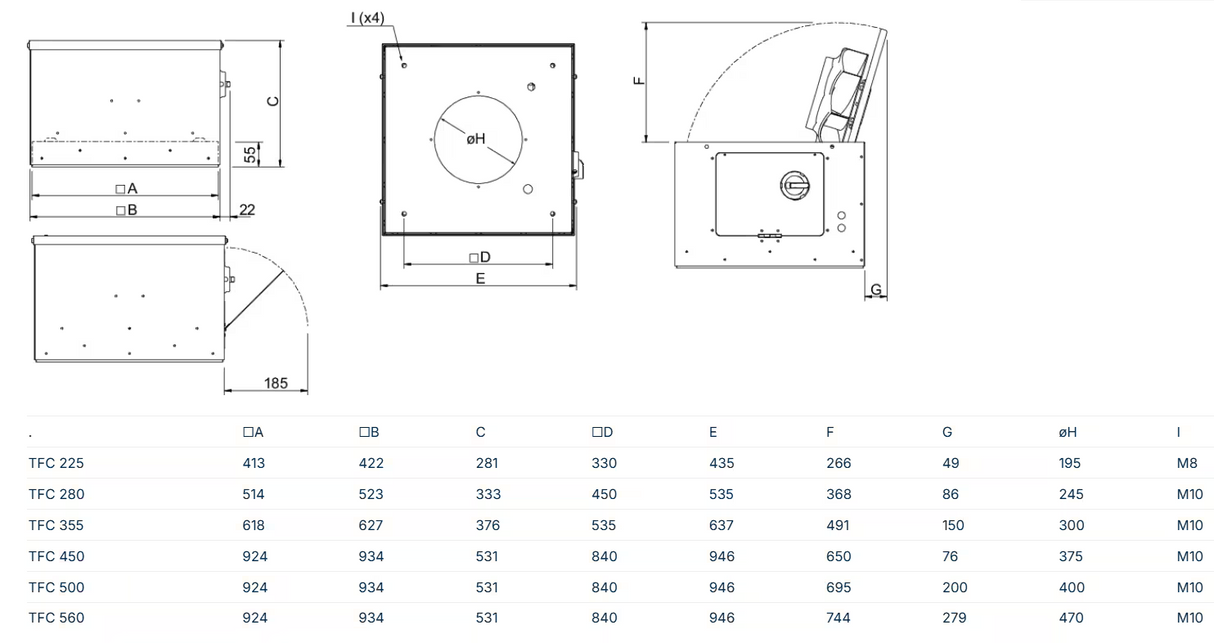 Takfläkt TFC 355P Sileo Systemair