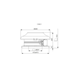 Takfläkt TKS 400 C1 EC Rektangulär Röd